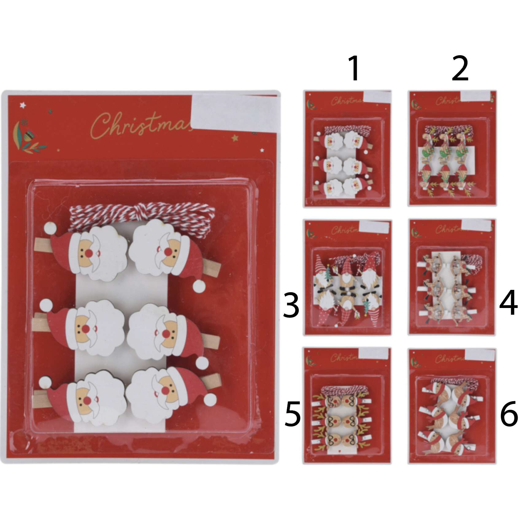 Mollettine natalizie 6PZ