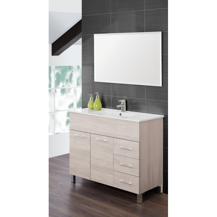 Mobile Da Bagno Composizione Rovere Chiaro 100Cm