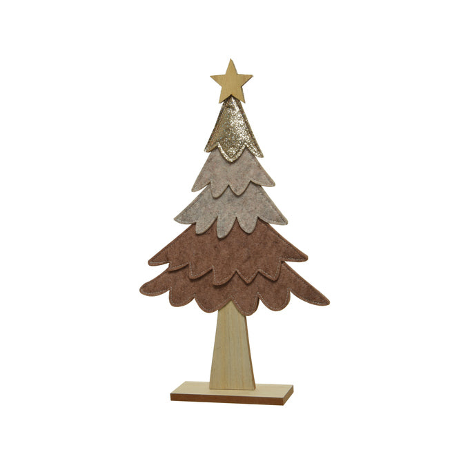 Alberello marrone glitter