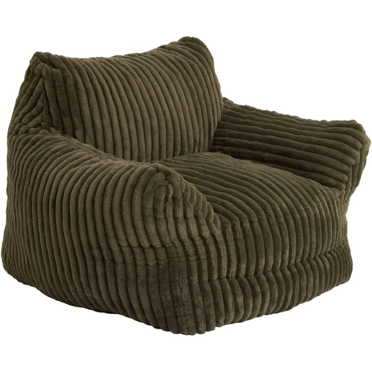 Poltrona XL Muzi Verde Kaki in Velluto a Coste 1