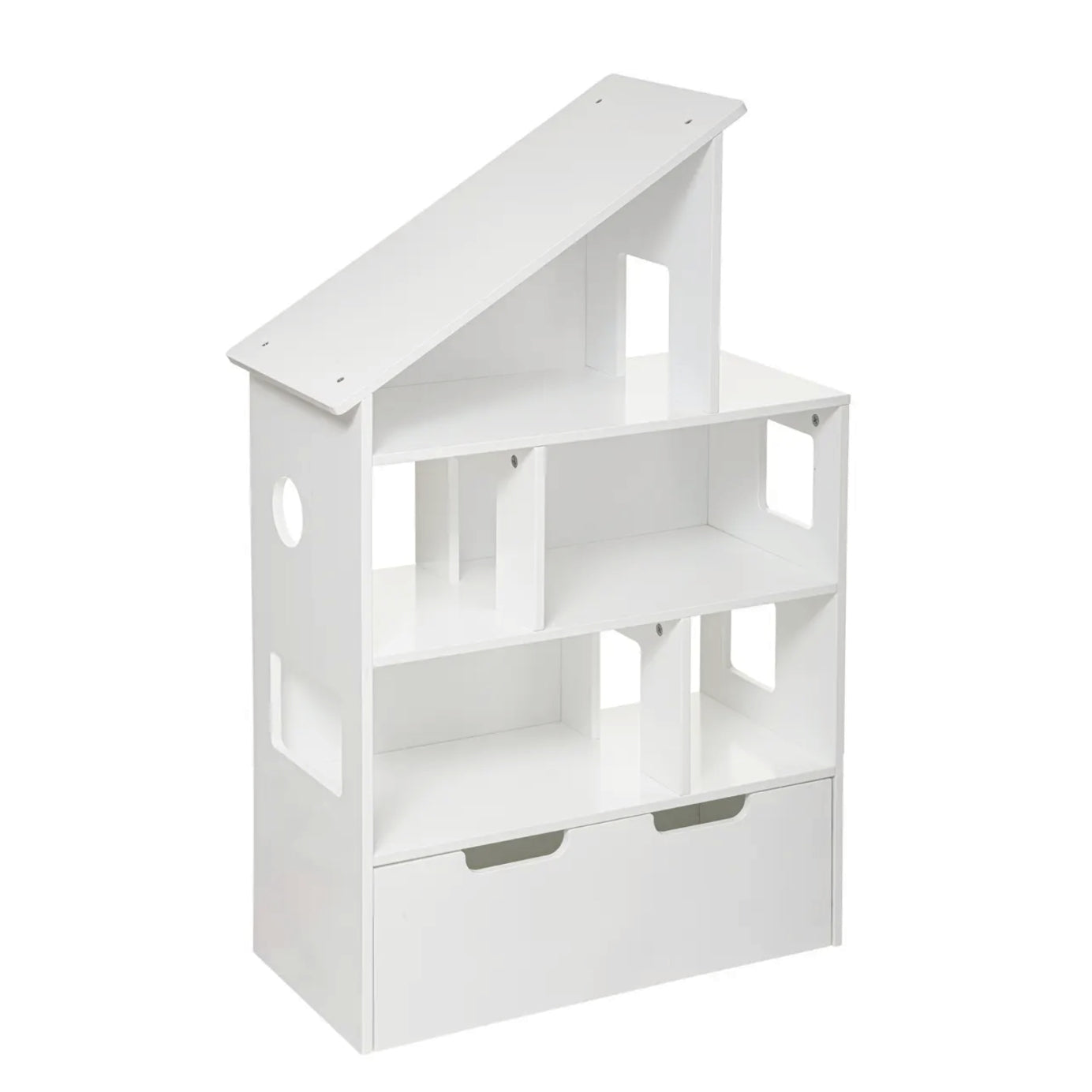 Libreria "Maison" con cassetti bianchi