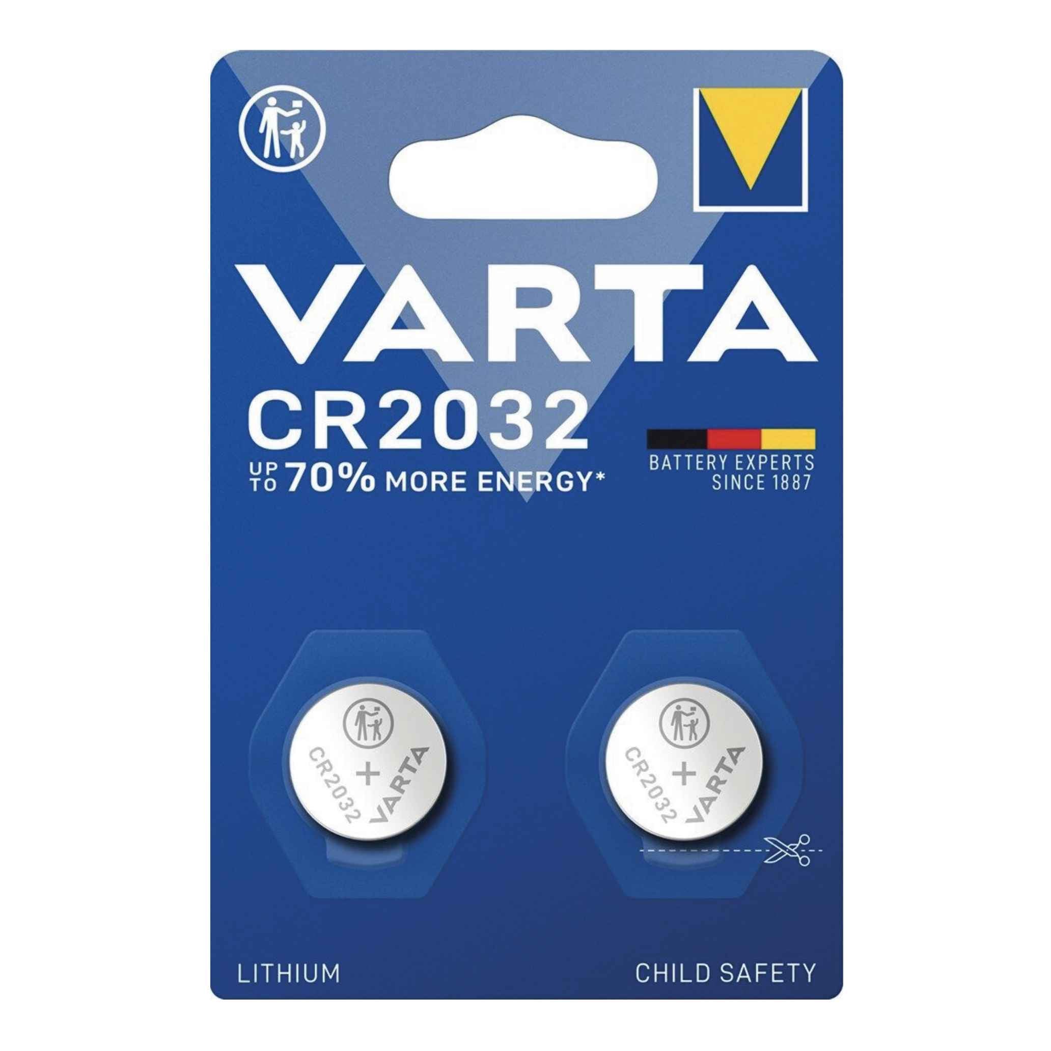 Batteria pila a bottone Cr2032 Varta x2