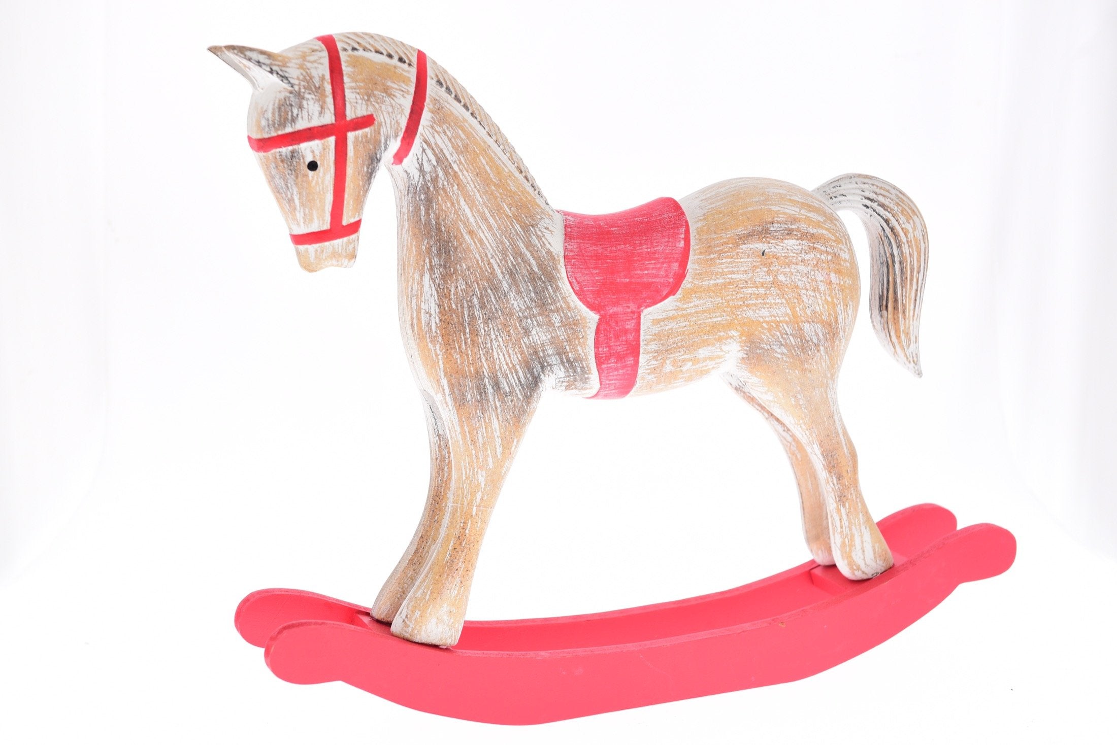 Cavallo a dondolo in legno grande