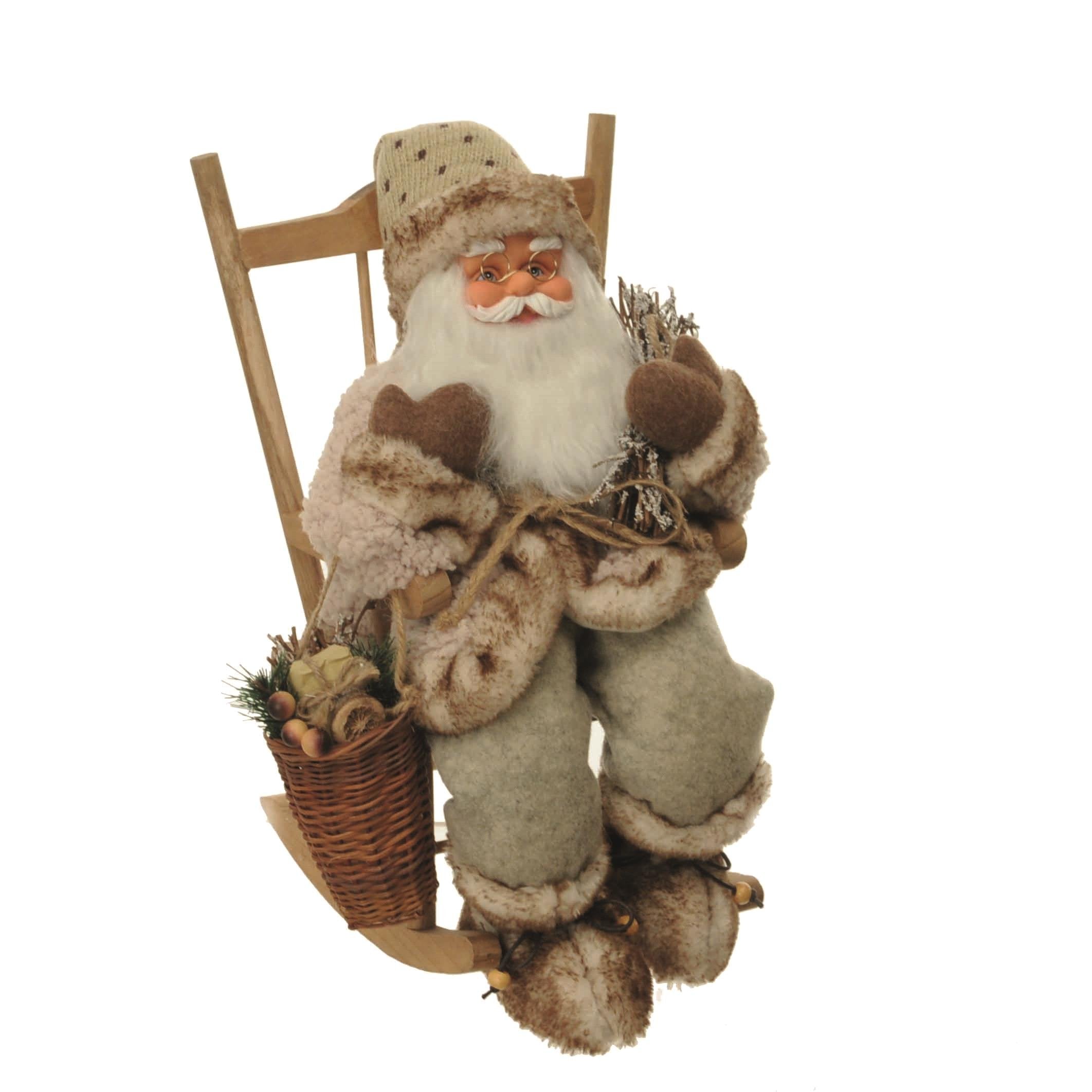 Babbo natale con dondolo e regali