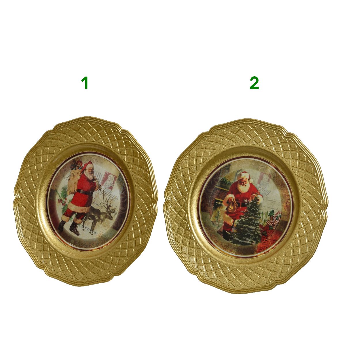 Piatto di carta con decoro natalizio Kaemingk