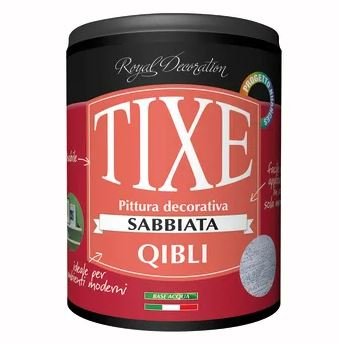 PITTURA DECORATIVA SABBIATA COLORE ROSSO 1 LITRO
