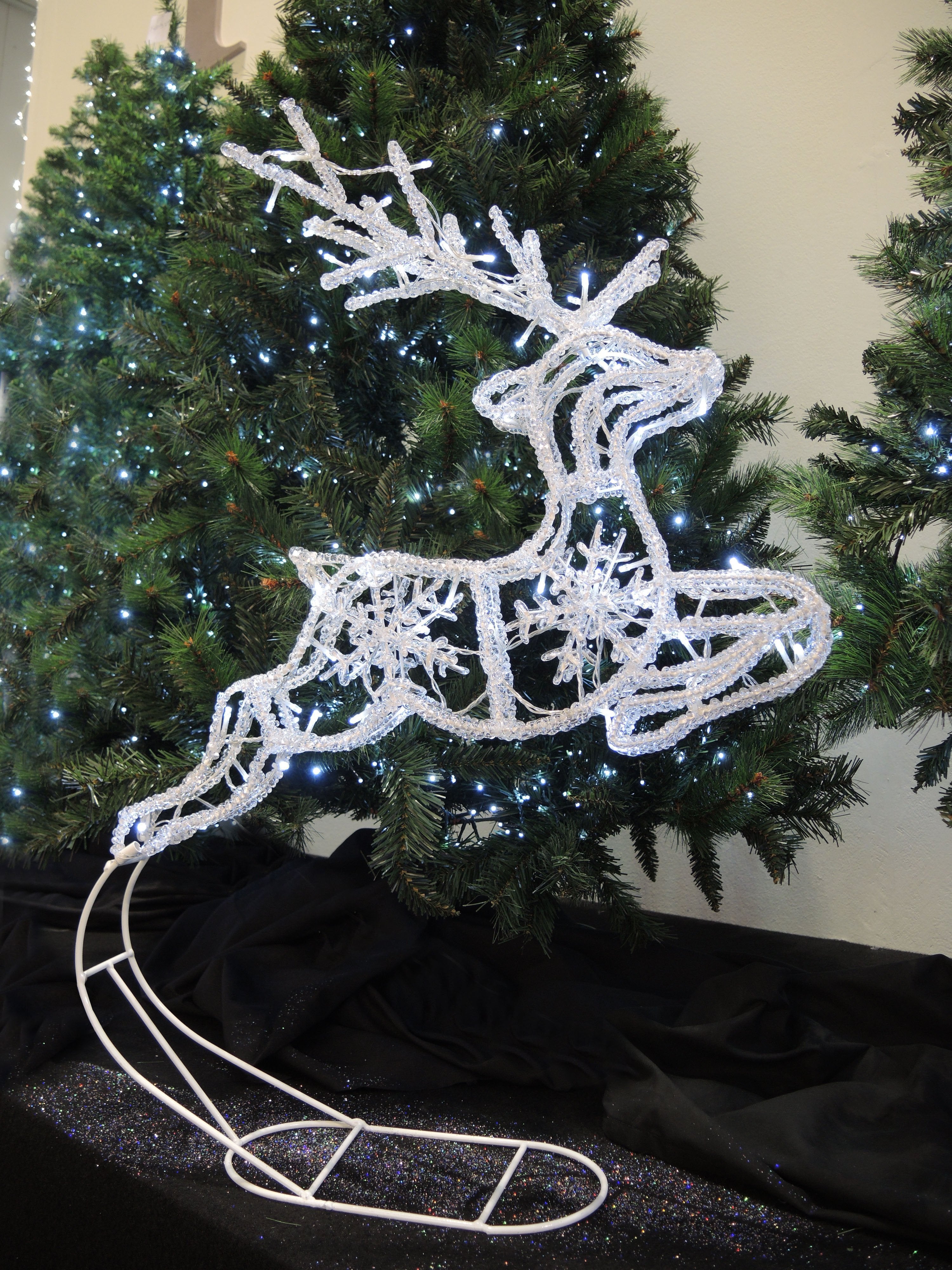 Renna 3D a led colore ghiaccio