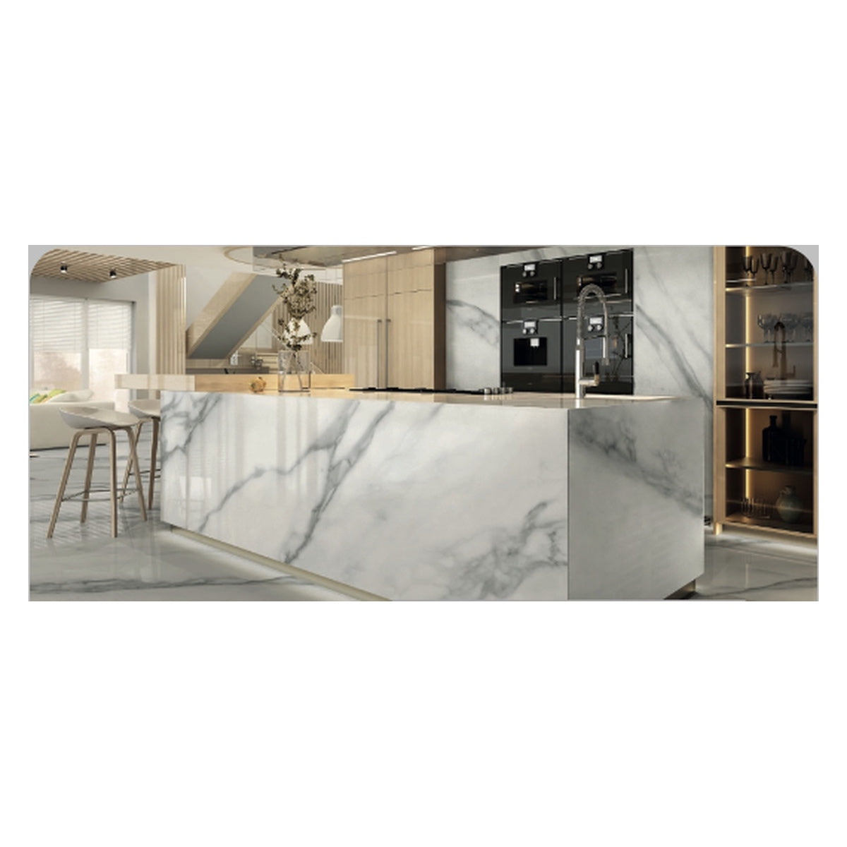 Pavimento Calacatta 60 x 120 cm 1