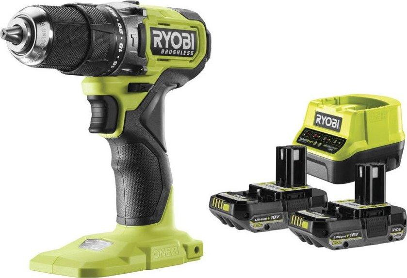 Trapano Avvitatore a Percussione Brushless Ryobi 18V ONE+ Kit 2 Batterie 2,0Ah