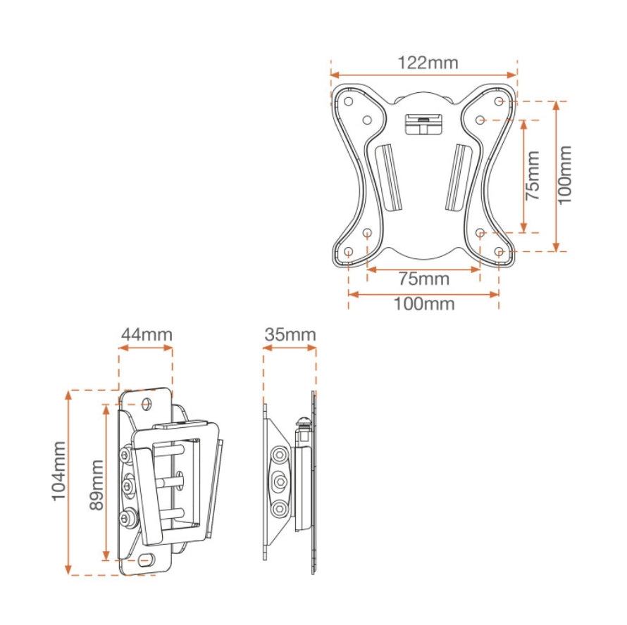 Supporto TV LED 13"/28" 3