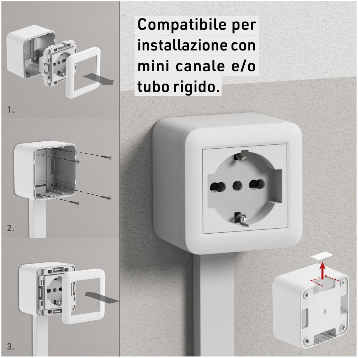 Contenitore con Presa Schuko Fixa