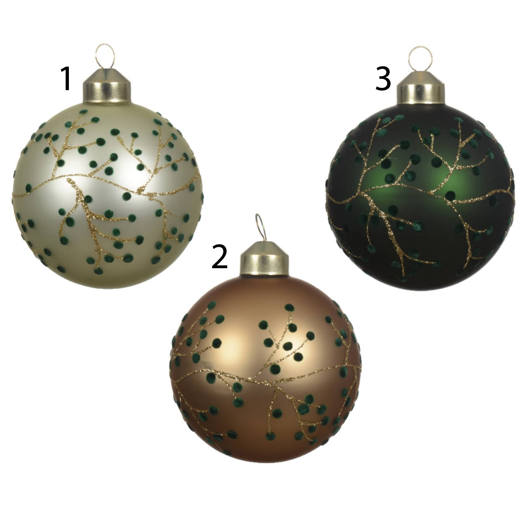 Pallina di vetro opaca 8 cm