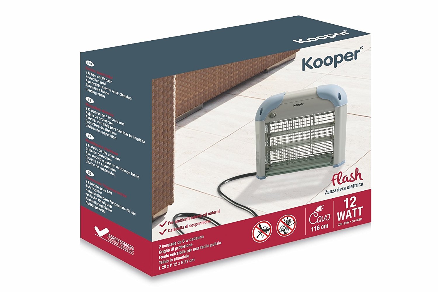 ZANZARIERA FLASH ELETTRICA 12 W 6