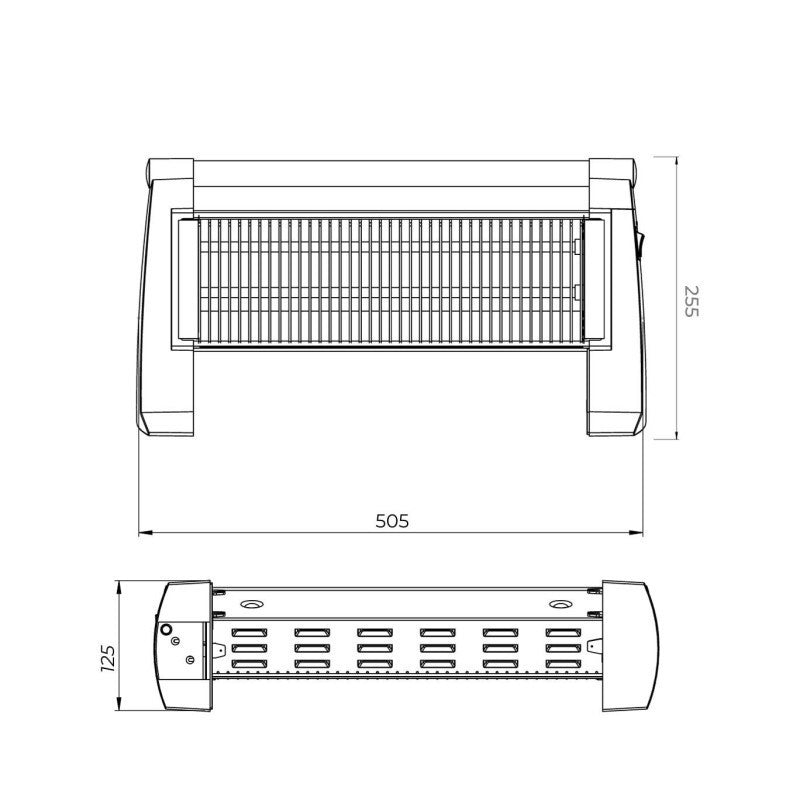 STUFA AL QUARZO 2 ELEMENTI 1200 WATT 3