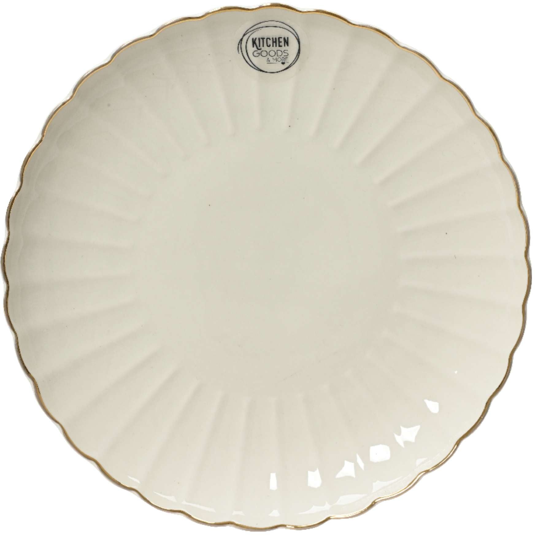 Piatto in porcellana con profilo oro