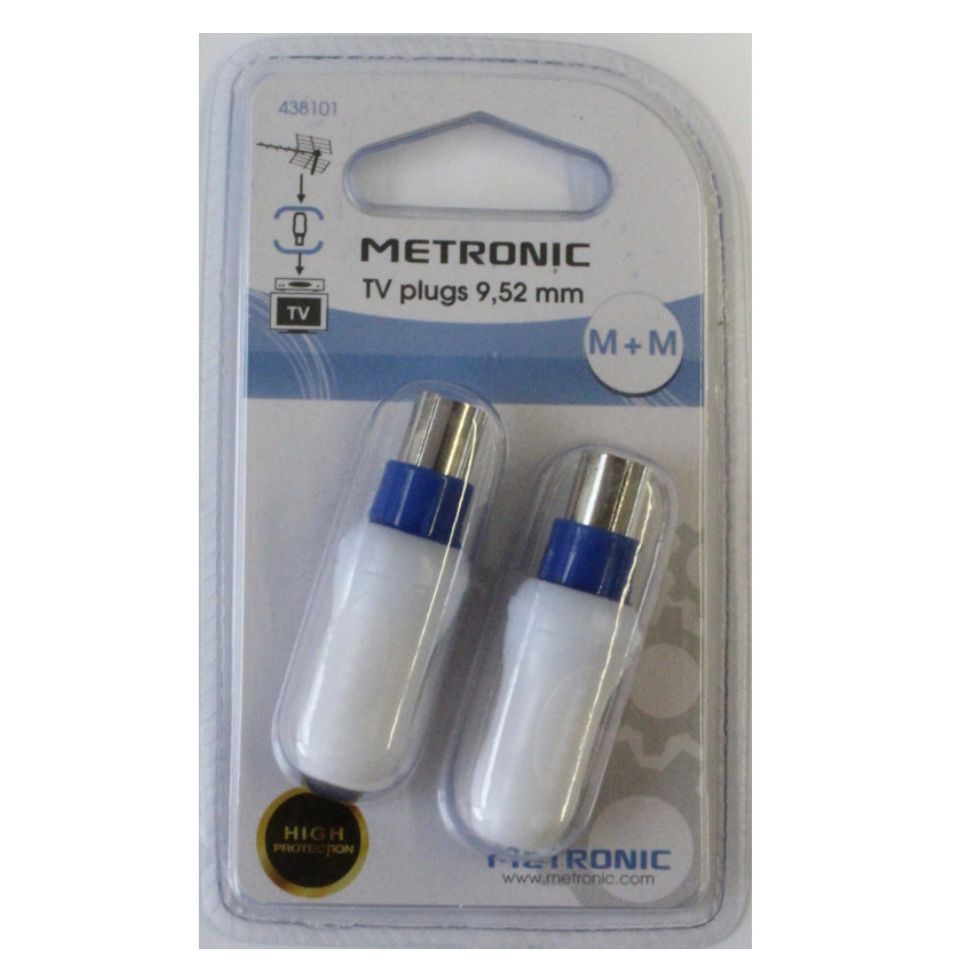 Spina TV 9,52mm schermata maschio (2pz.)