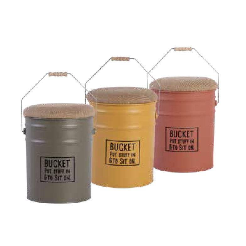 Pouf bidoncino in metallo