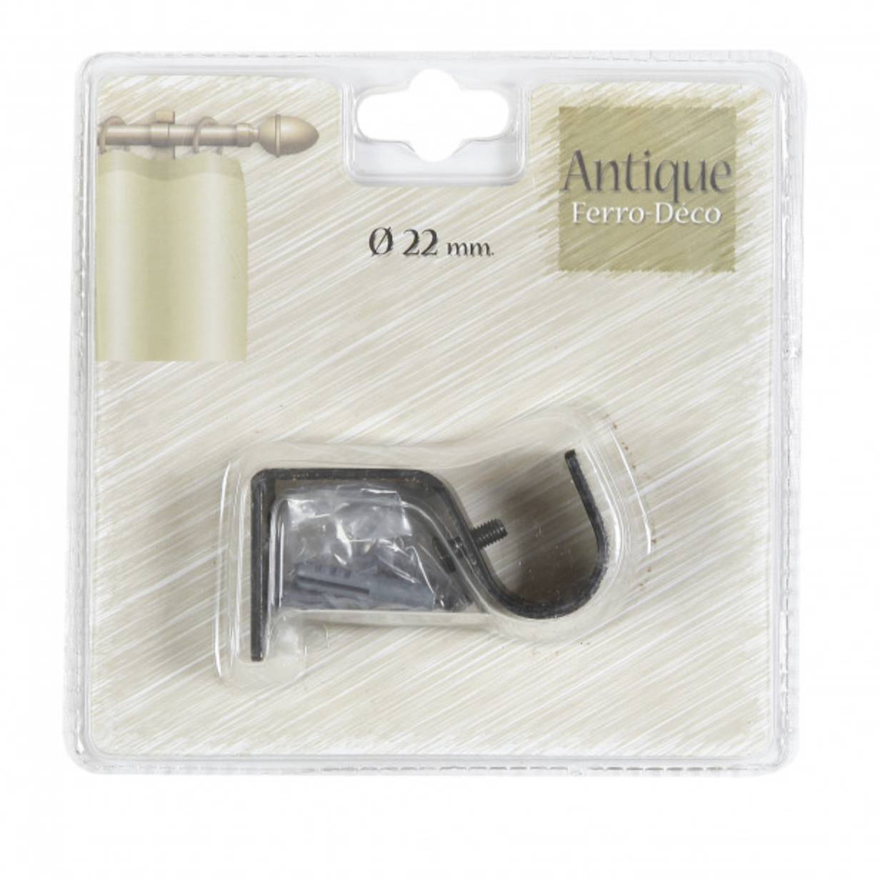 Supporto bastone tenda 22 mm da soffitto