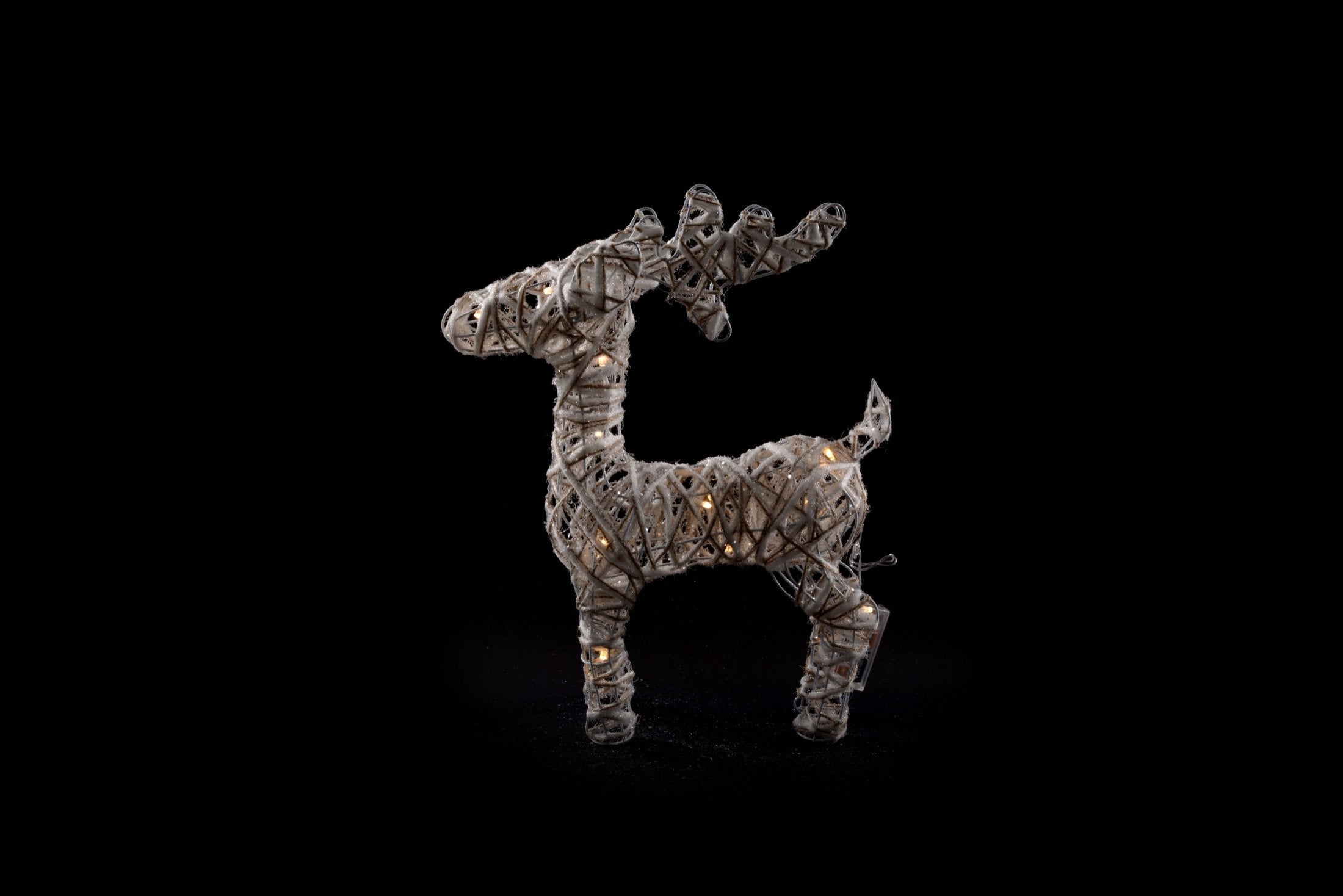 Renna grande in metallo con luci led