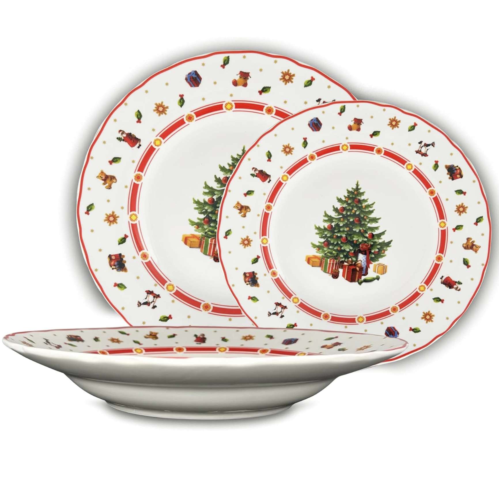 Set piatti albero di natale 18Pz