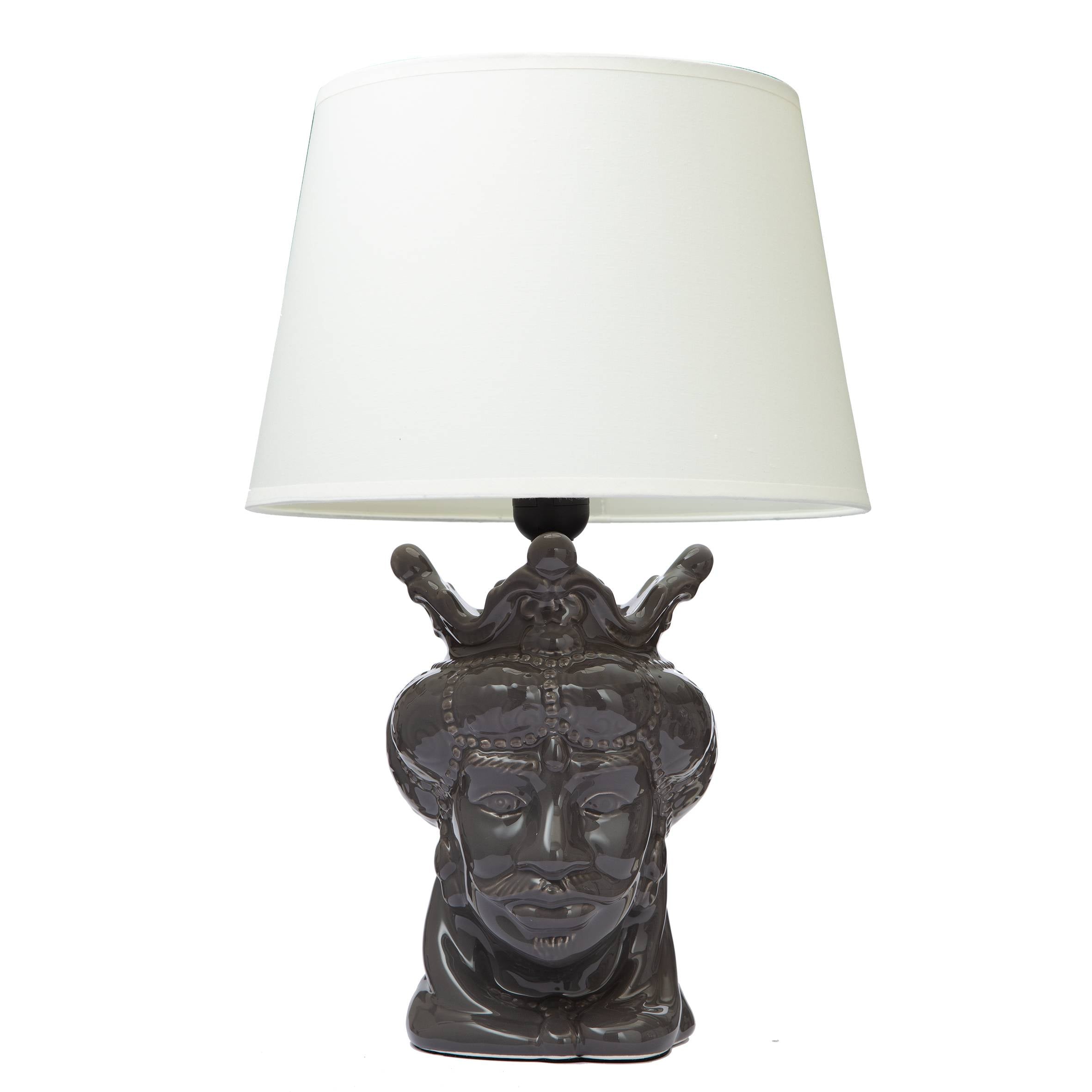 Lampada da tavolo testa di moro