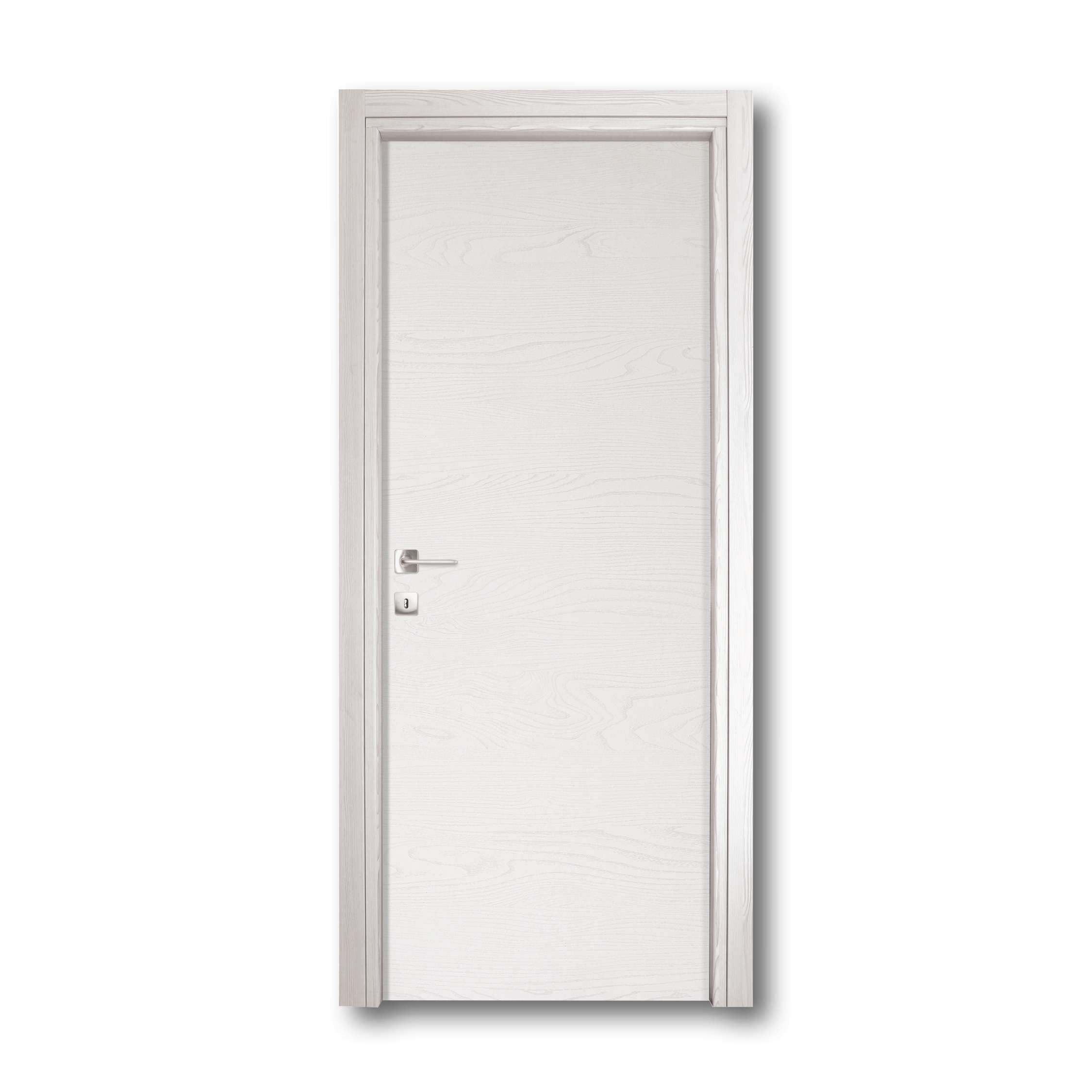 Porta battente 70 cm Microtec frassino bianco