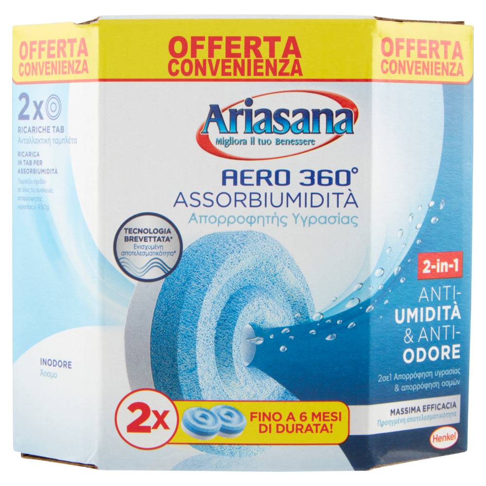 Ariasana Aero 360 tab inodore 2x450Gr
