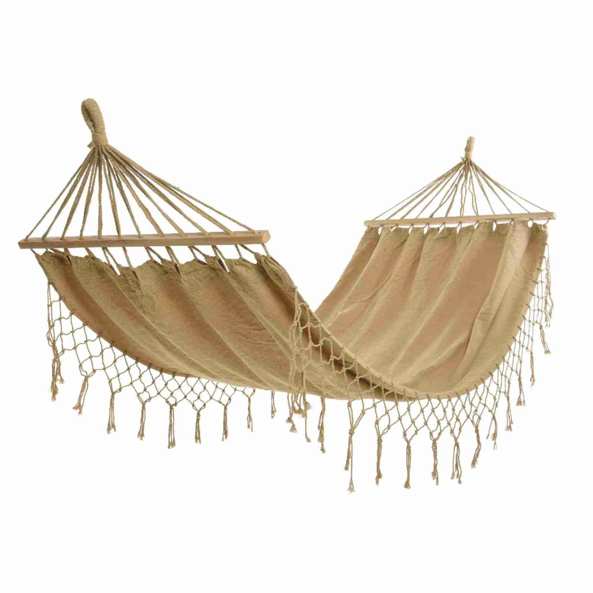 Amaca con frange beige 100x200 cm