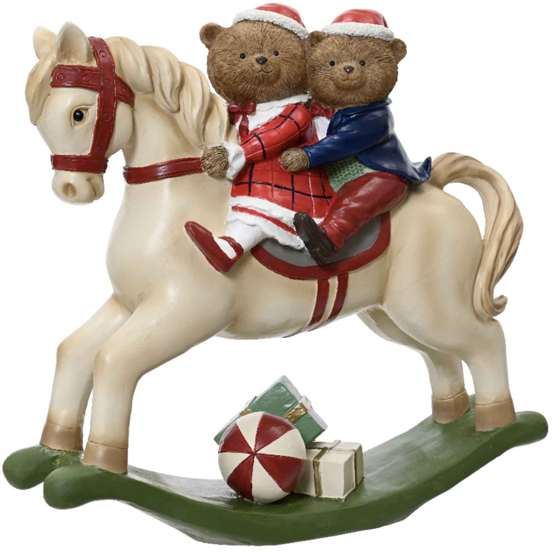 Dondolo orsetti natalizi 33,5 cm