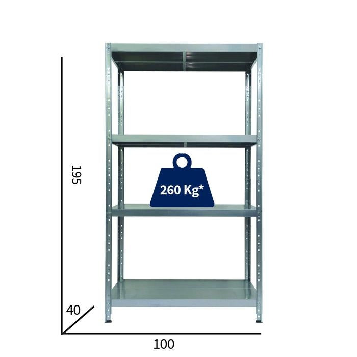 Kit maciste 4 ripiani 100X40X195 cm