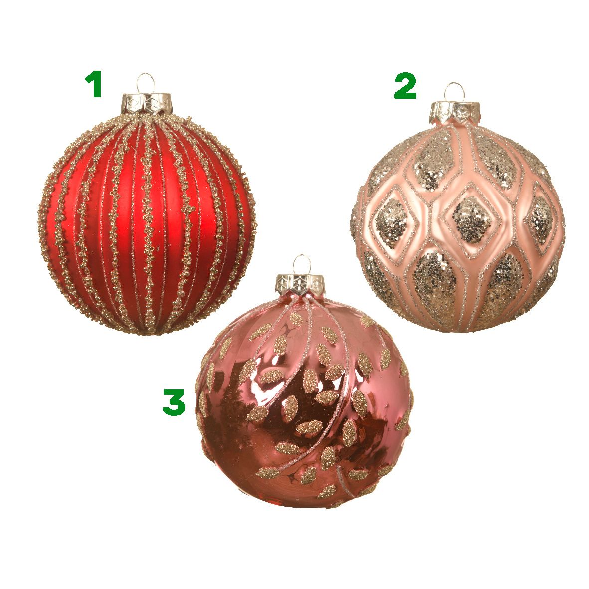 Palla rossa decorazione oro