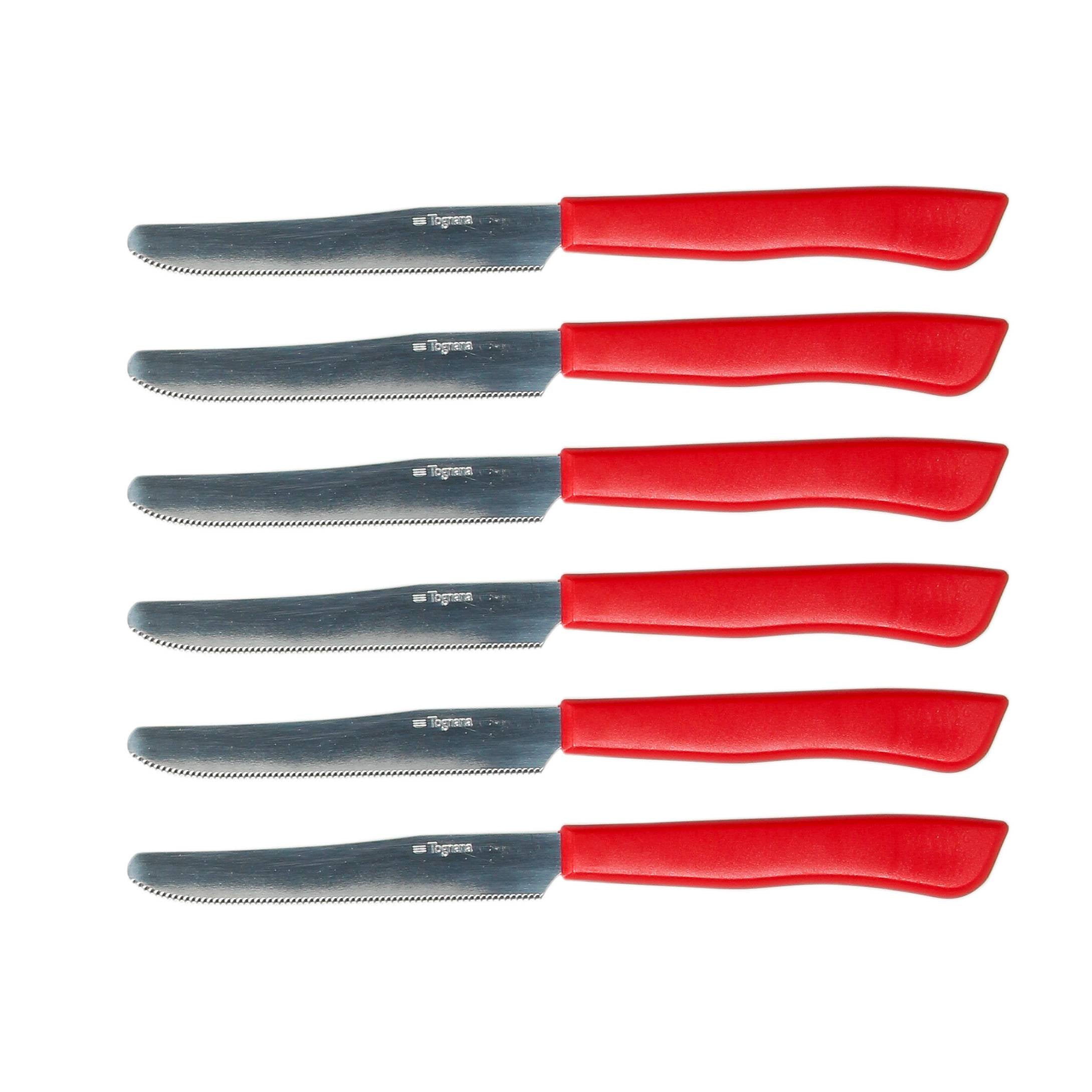 6 coltelli tavola rosso Tognana