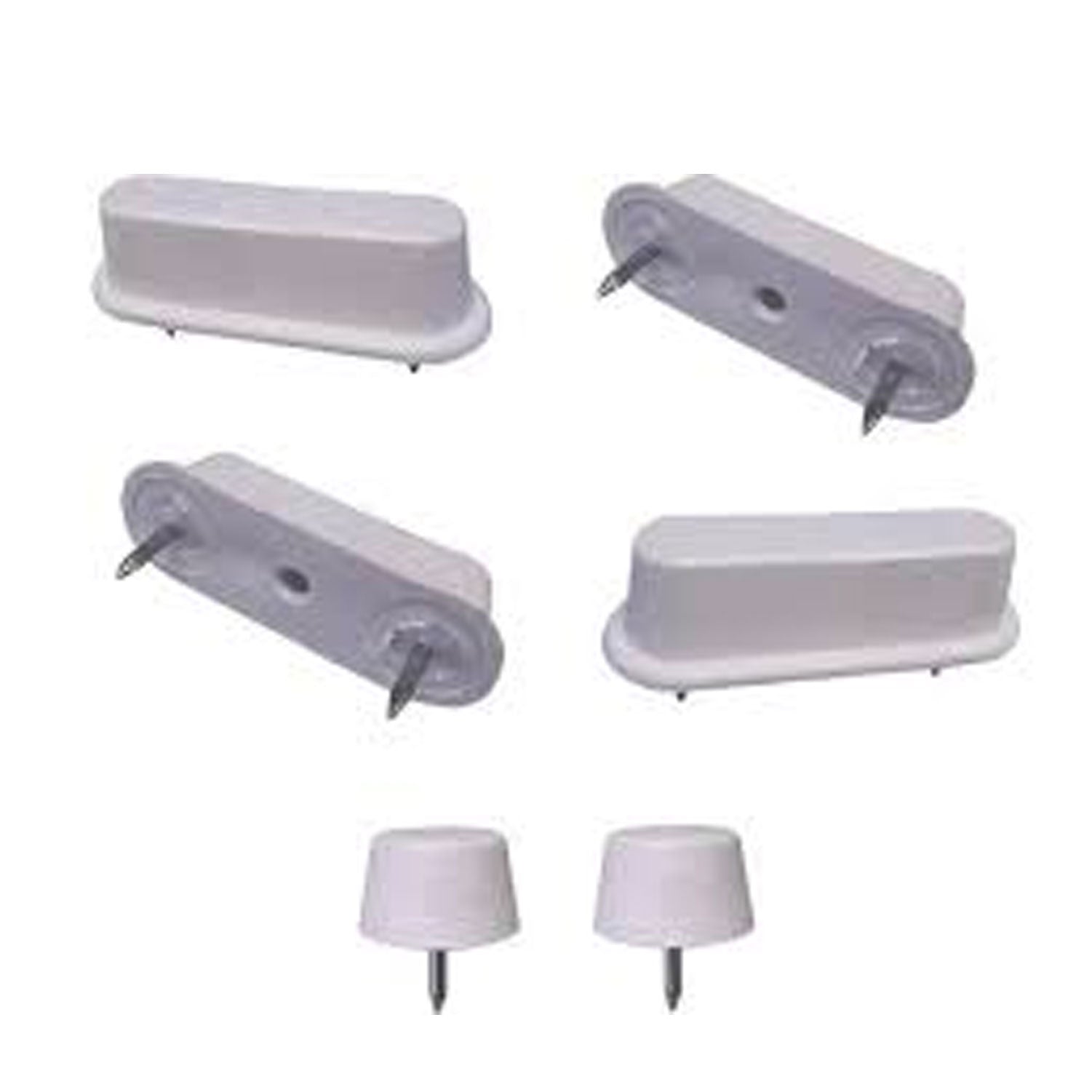 Set paracolpi chiodati rettangolari altezza 15 mm 6 pz