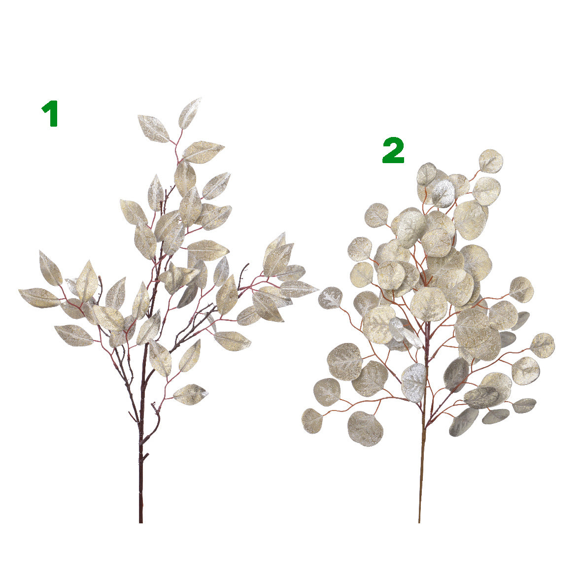 Ramo foglie Champagne 72 cm