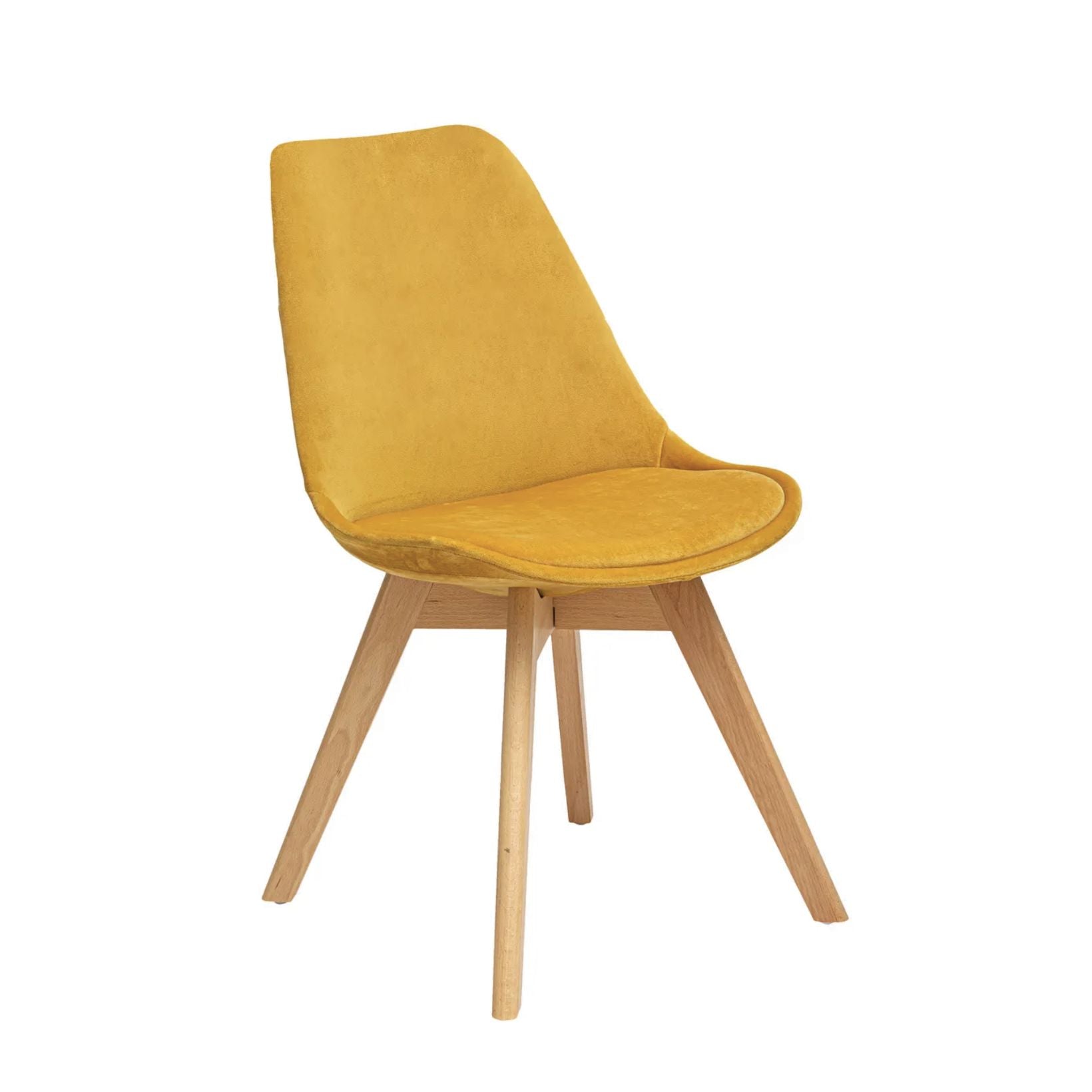 Sedia "Baya" in Velluto con Gambe in Faggio ‚Äì Disponibile in Vari Colori 4