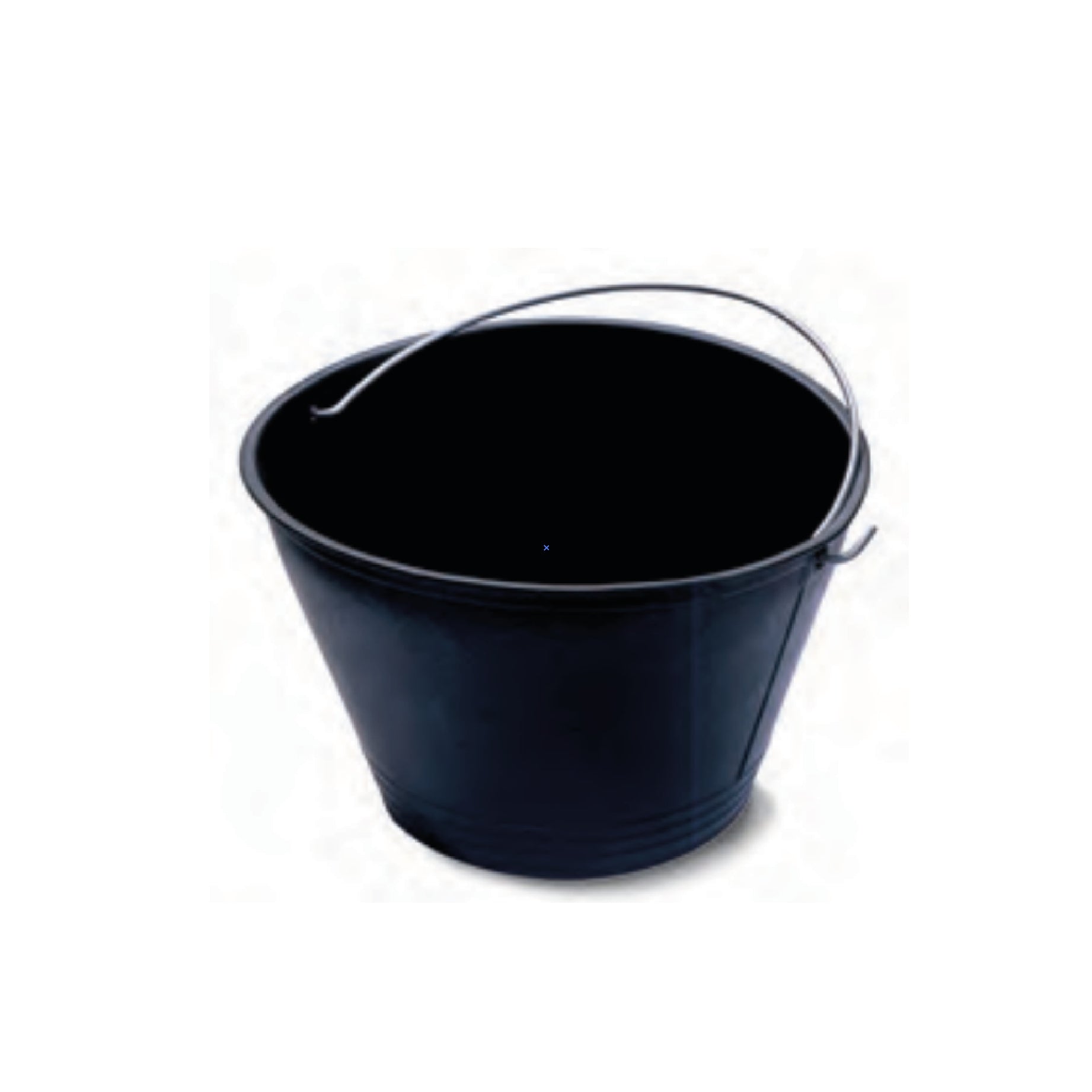 Secchio in plastica nero per muratore 11Lt