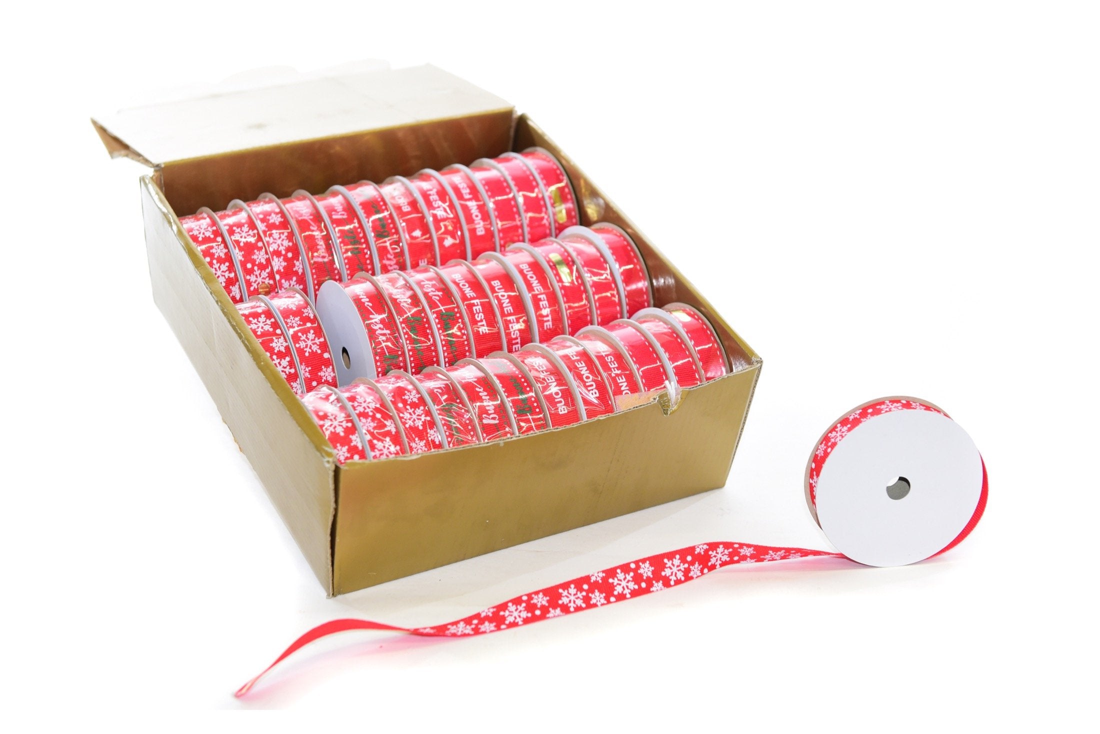 Nastro natalizio in tessuto ricamato 3 metri