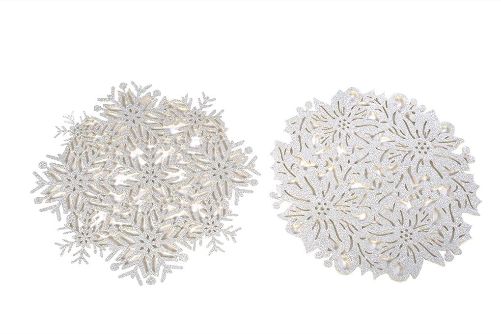 Sottopiatto tondo in pannolenci colore argento