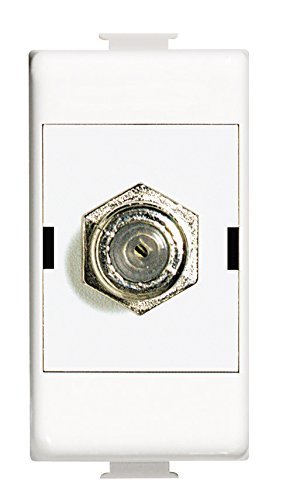 BTicino AM5173DF Connettore coassiale TV Tipo F, Bianco