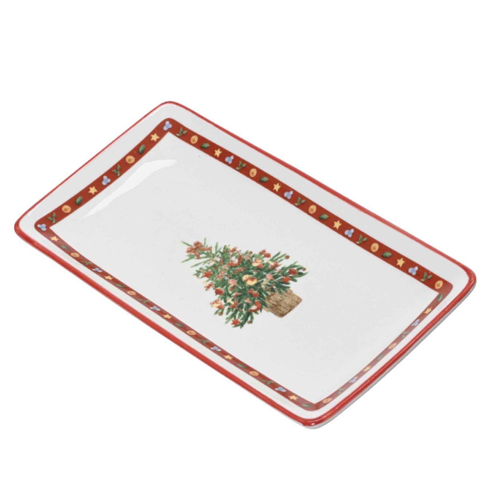 Vassoio in porcellana natalizio