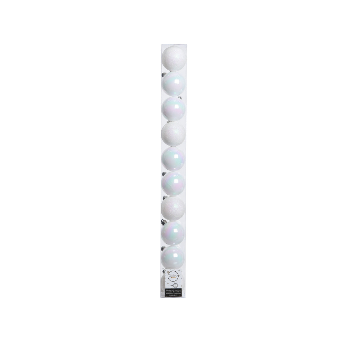 Tubo 10 palline colore bianco iris Kaemingk