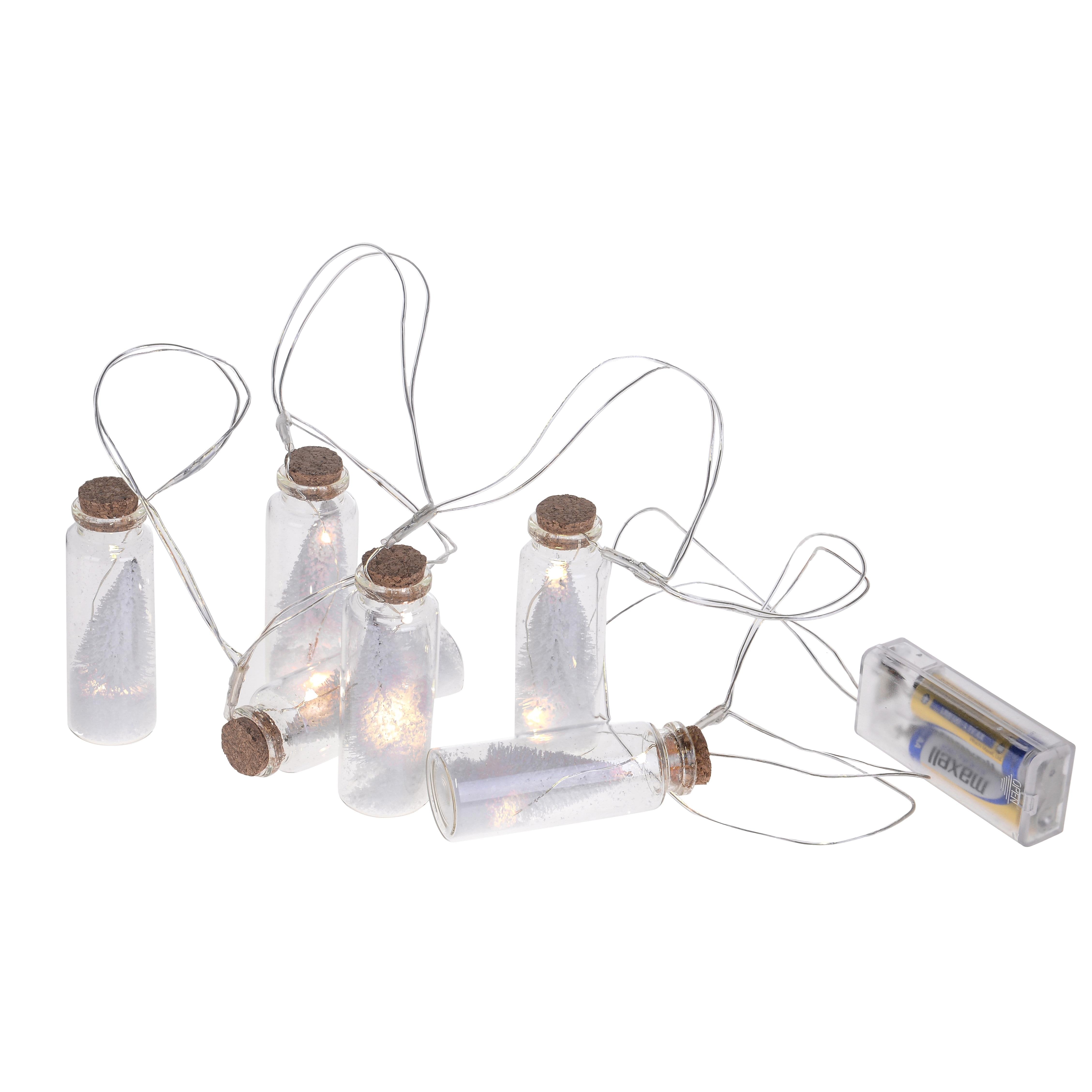 Ghirlanda bottiglie con abeti led