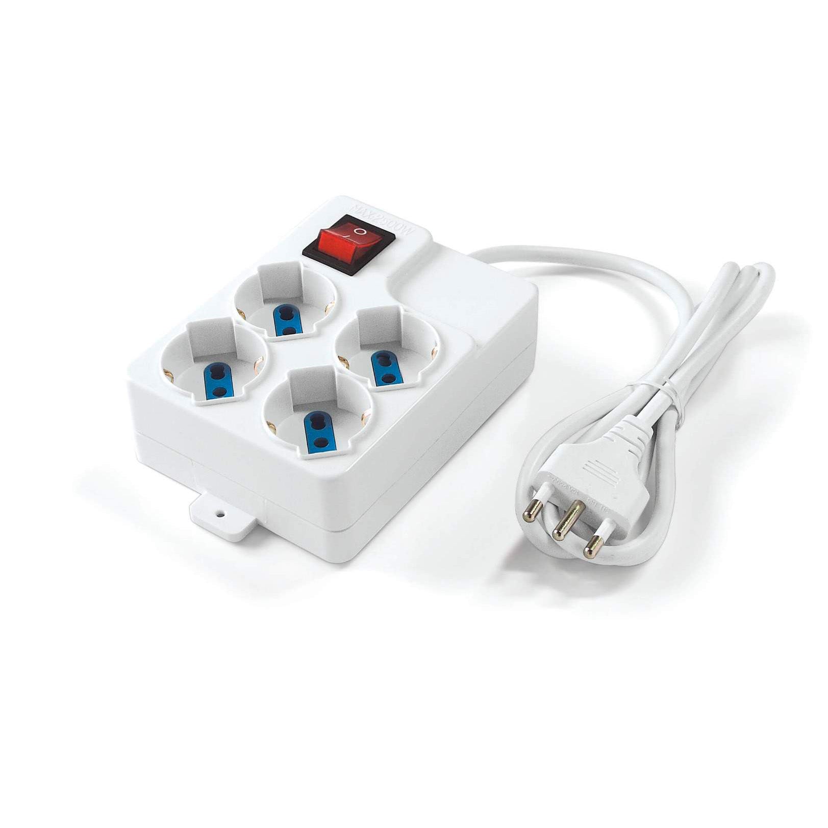 Multipresa Compact 4 posti Schuko/bivalente