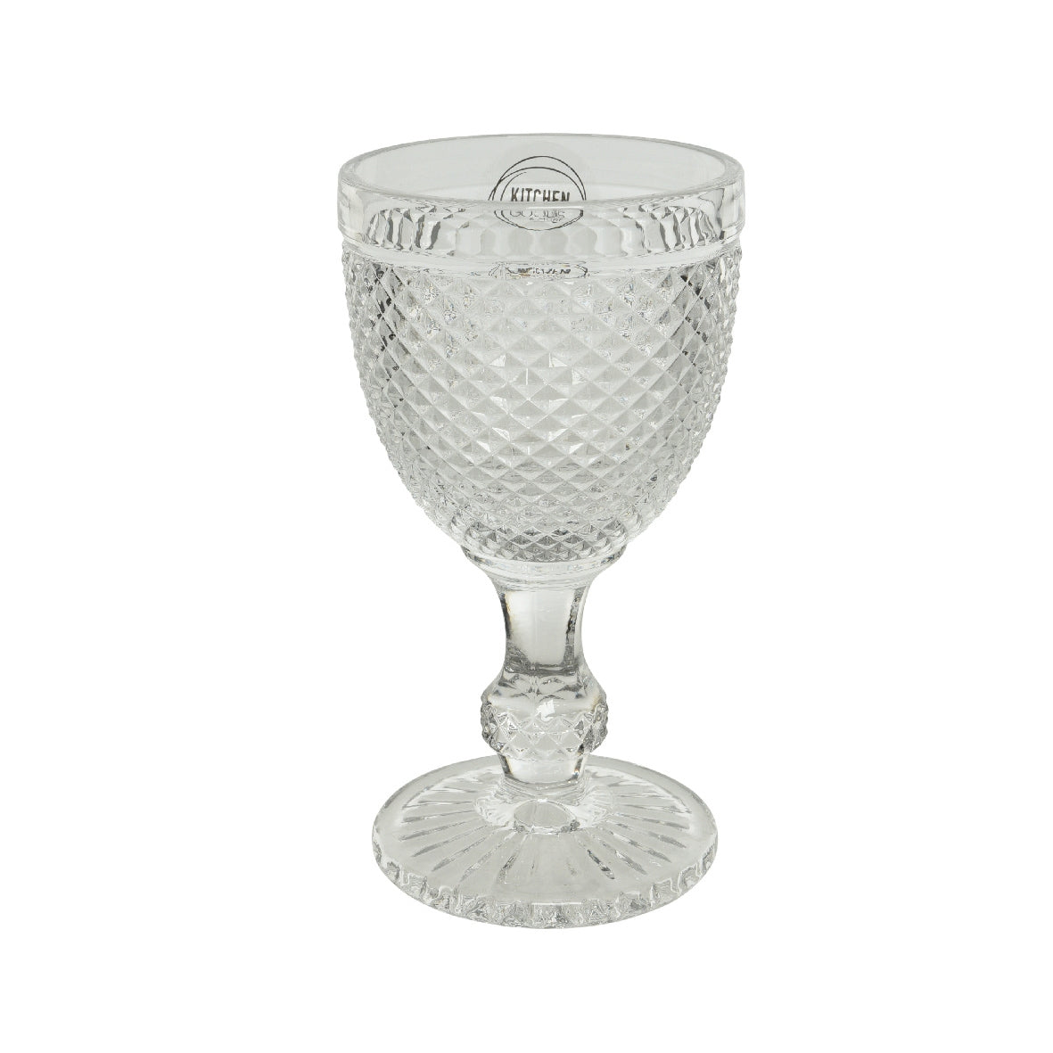 BICCHIERE VINO VETRO MARTELLATO