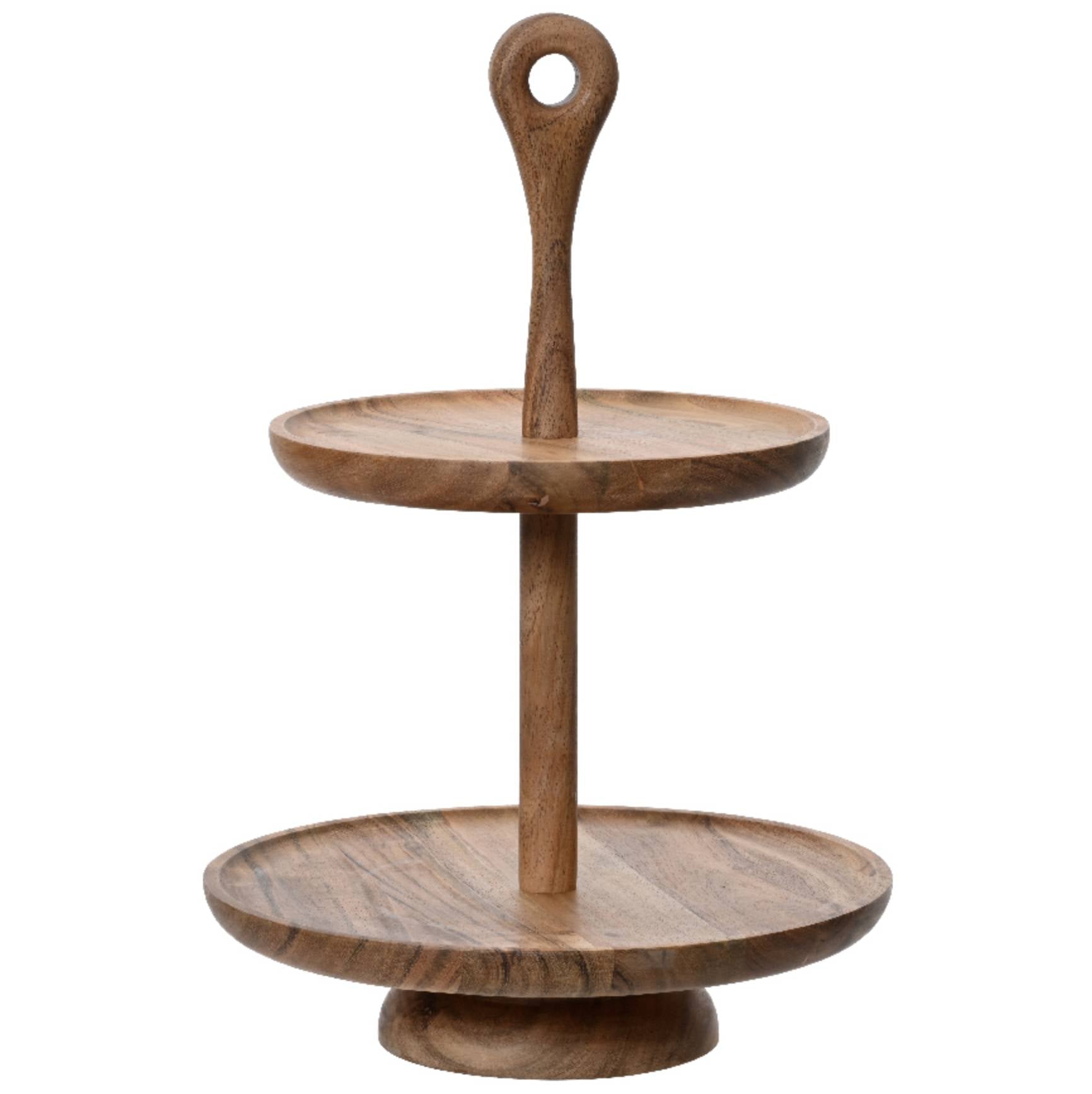 Alzata per torte in legno di acacia 45 cm