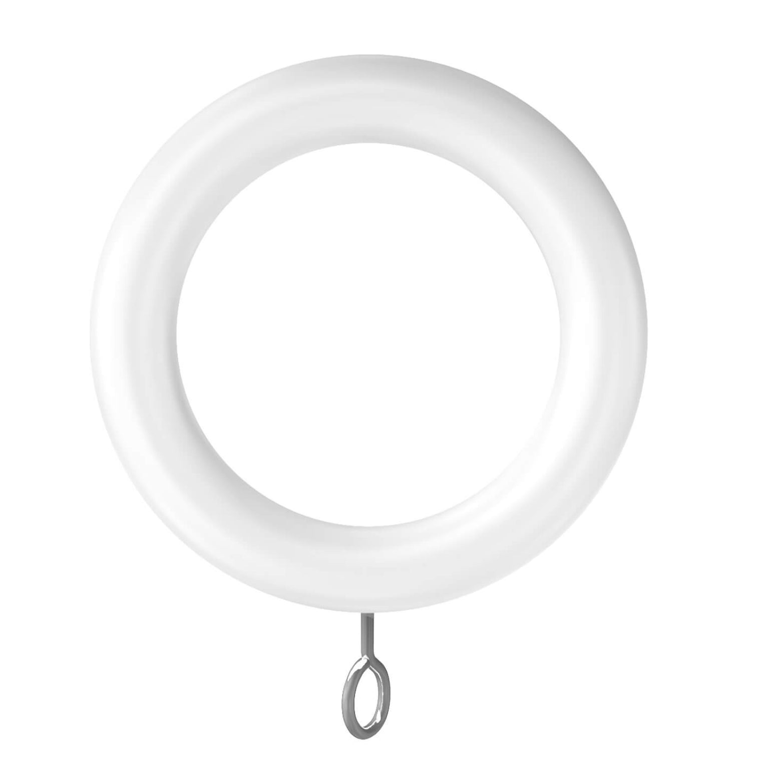 Anello in legno bianco 8Pz 12mm bastoni tende