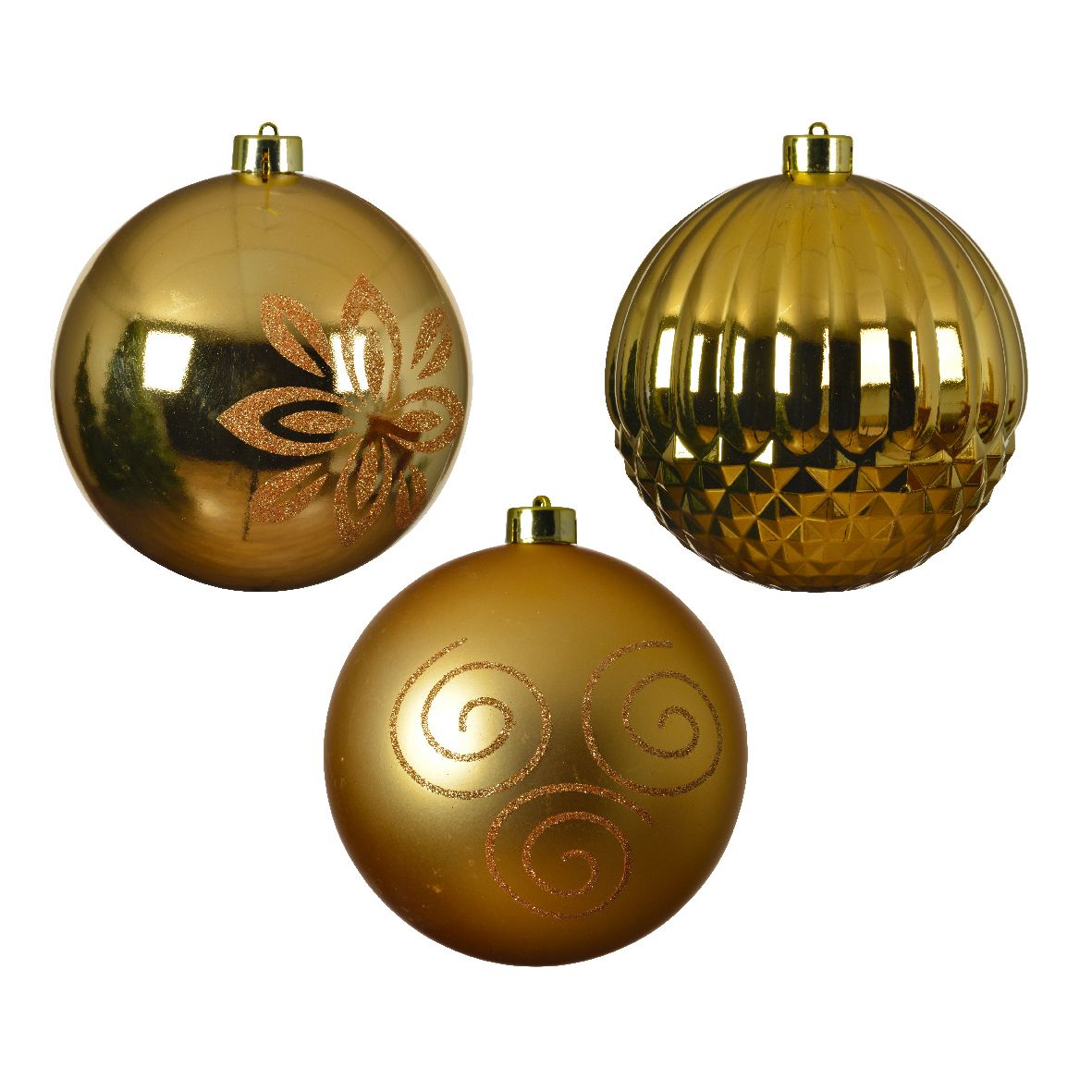 Palline di natale color oro Kaemingk 14 cm