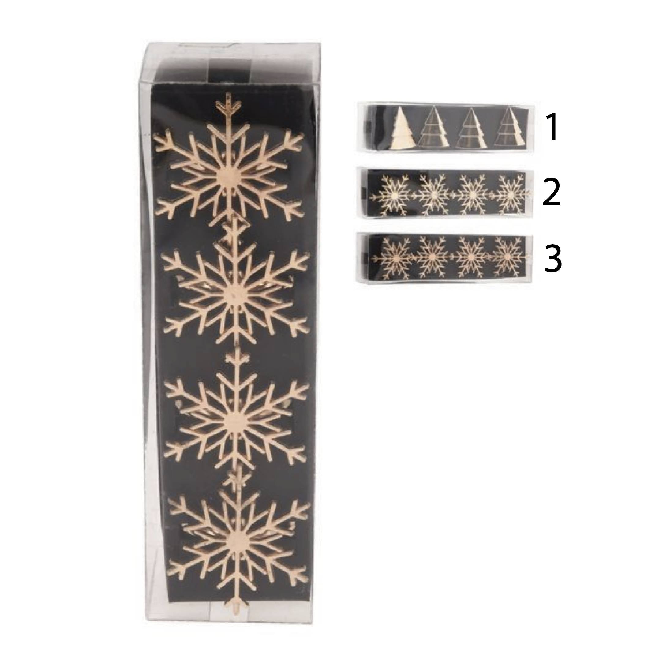 Portatovaglioli natalizi in metallo 4 pz