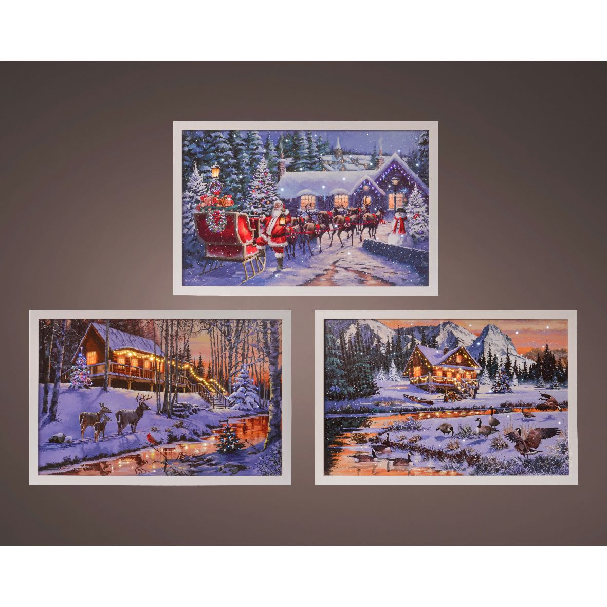 Quadro con personaggi di natale a scelta Kaemingk