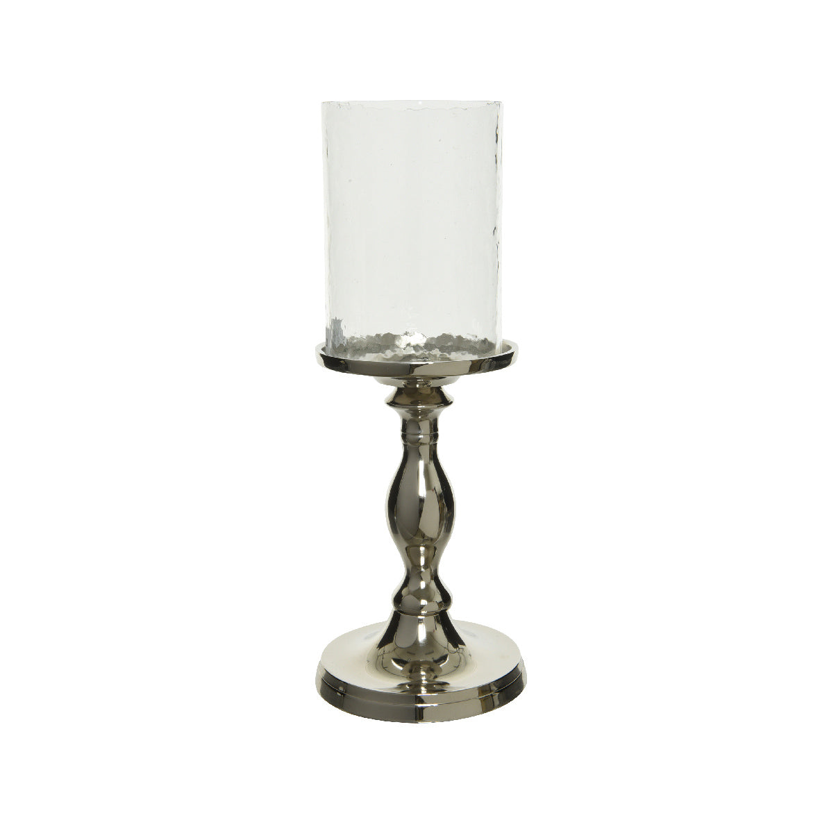 Candelabro argento con box in vetro